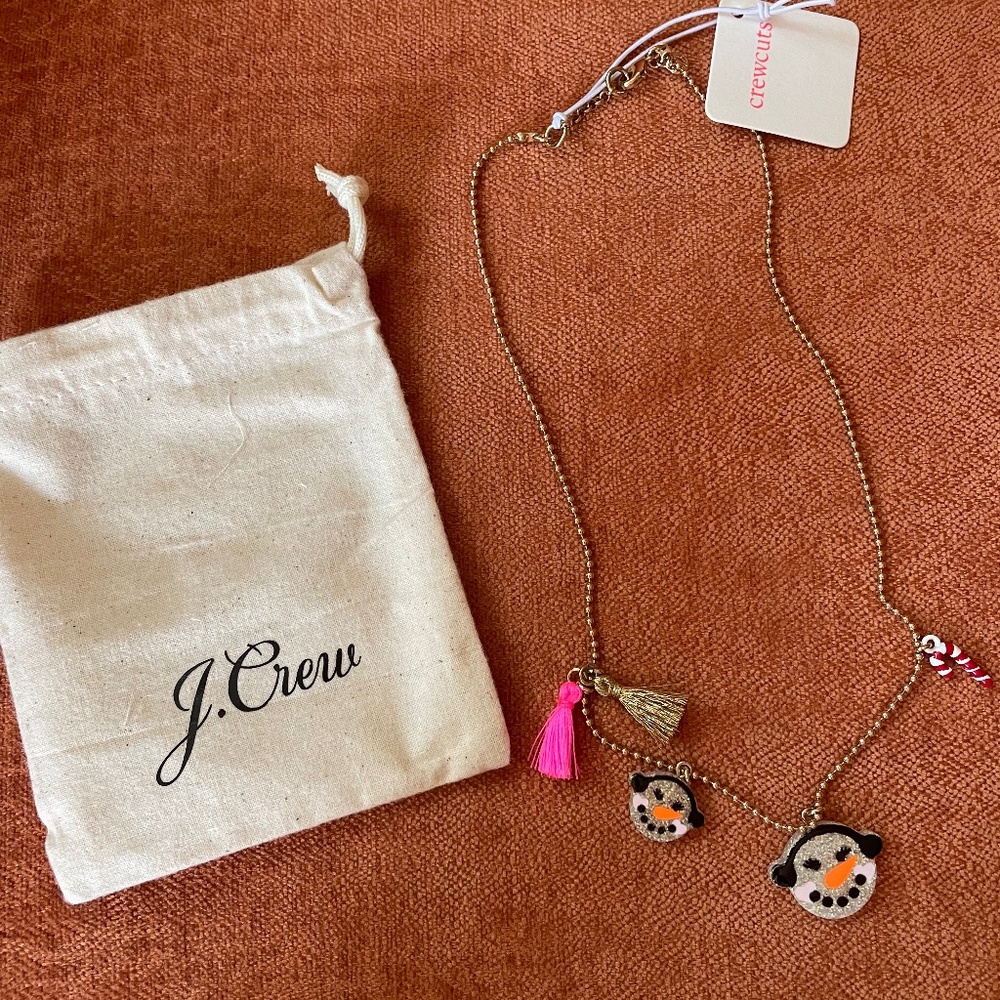 J Crew Crewcuts Brand New Sniwman Necklace